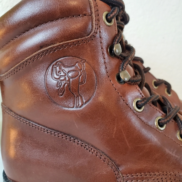 Saddle Brand Leather Lace Up Boot! Size 6½. - Picture 4 of 8